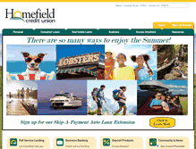 Tablet Screenshot of homefieldcu.com